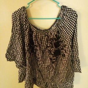 Checkered Unique Spectrum Women's Top